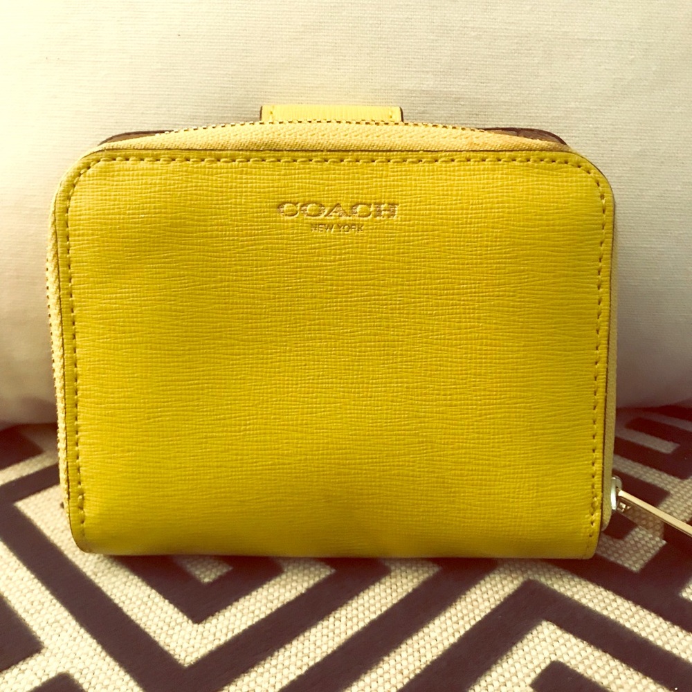 Coach Citrine Yellow and Tan Wallet